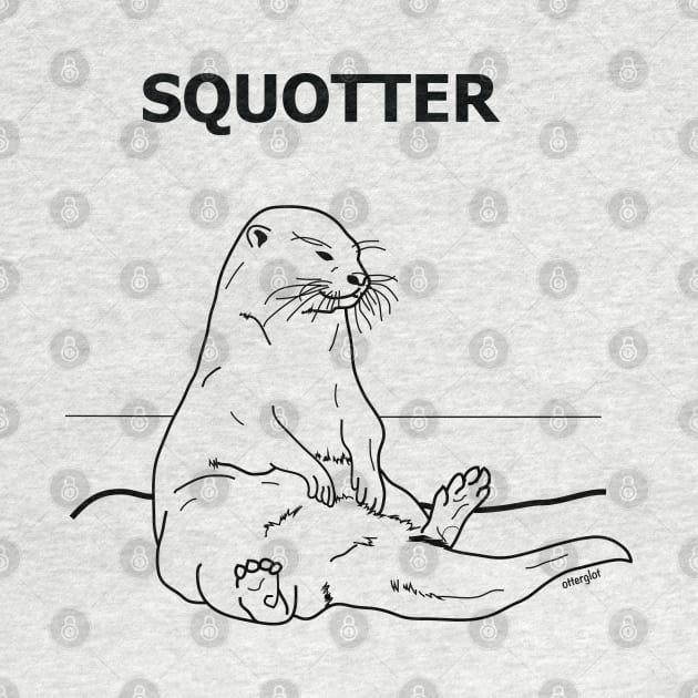 Squotter, Black on White by otterglot